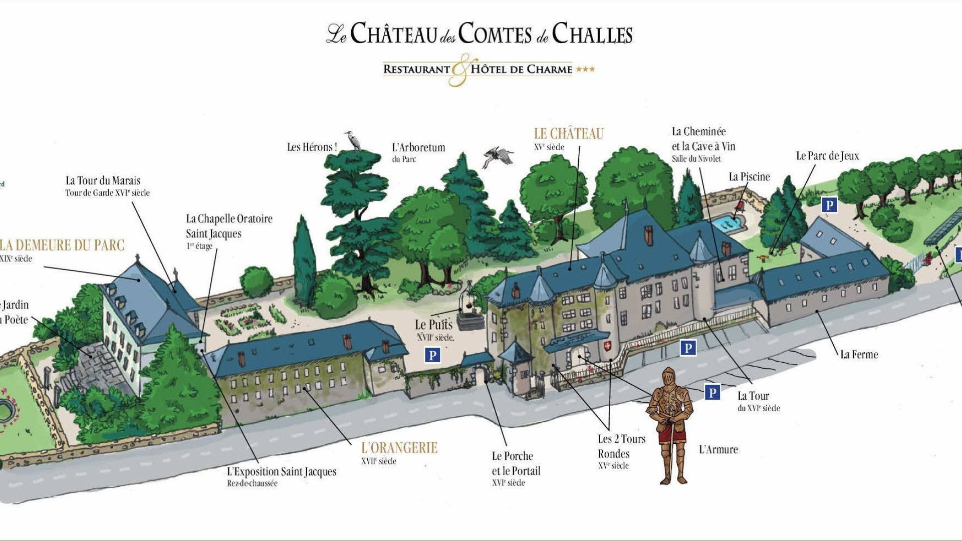 plan globale du chateau